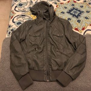 Ci Sono Women’s Gray Zip Up Jacket